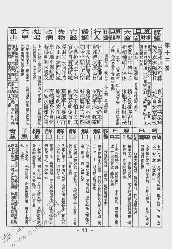 Q1玄武山佛祖灵签解签36本人猪