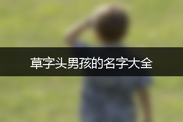 草字头男孩的名字大全