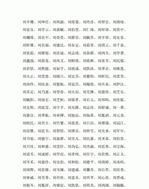 姓刘起名字大全男孩,刘姓宝宝起名之刘姓名字大全