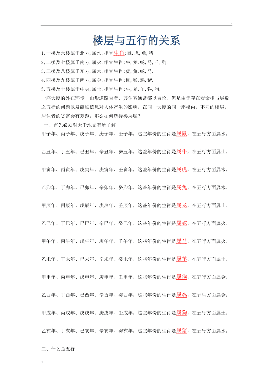 属相楼层_楼层和属相有关系吗_全家属相楼层风水