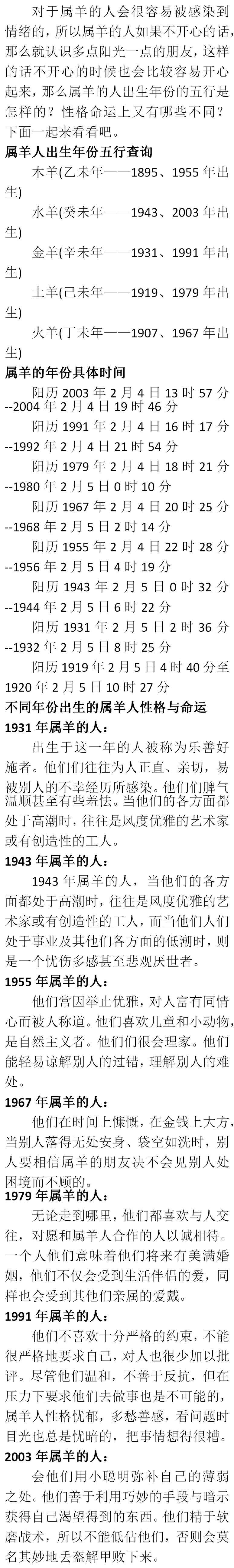 1977年2月8号出生属什么_属羊的几月出生最好_羊年羊月羊日出生的人