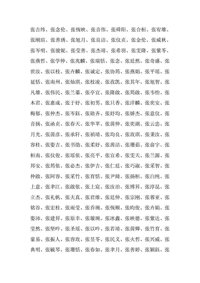 张姓男孩名字大全_张姓男孩名字大全属马_张姓男孩名字大全2014