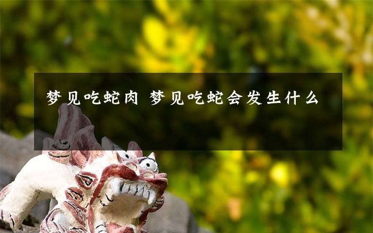 梦见吃蛇是什么意思，梦到吃蛇是什么意思