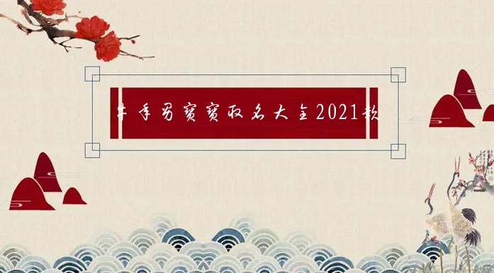 牛年男宝宝取名大全2021款