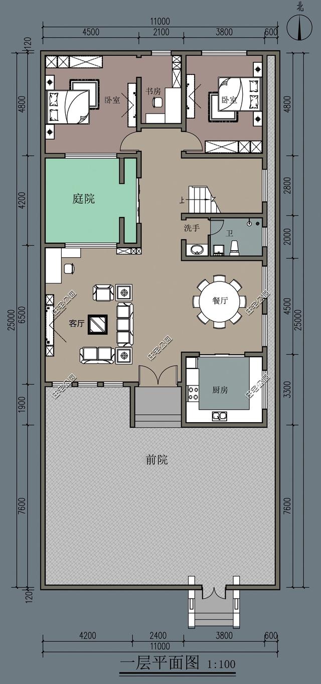 11米面宽怎么建中式？现代露台和传统马头墙诠释新农村小院