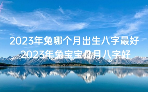 2023年兔哪个月出生八字最好 2023年兔宝宝几月八字好