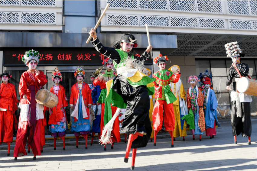 长乐镇高跷图片