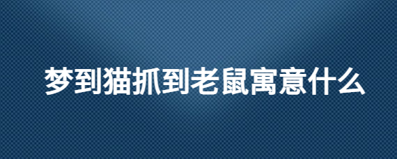 梦见老鼠征兆_梦见白老鼠是什么征兆_梦见死老鼠是什么征兆