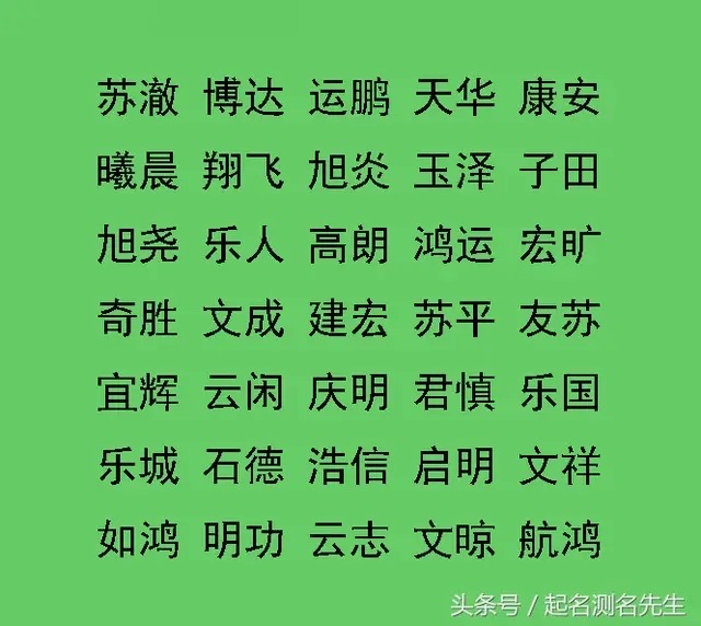 男孩阳刚硬气的名字朗朗上口