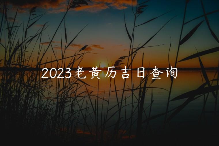 2023老黄历吉日查询