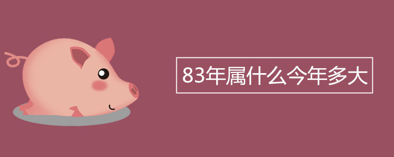 83年属什么今年多大