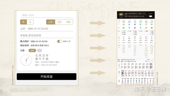 排四柱八字命盘