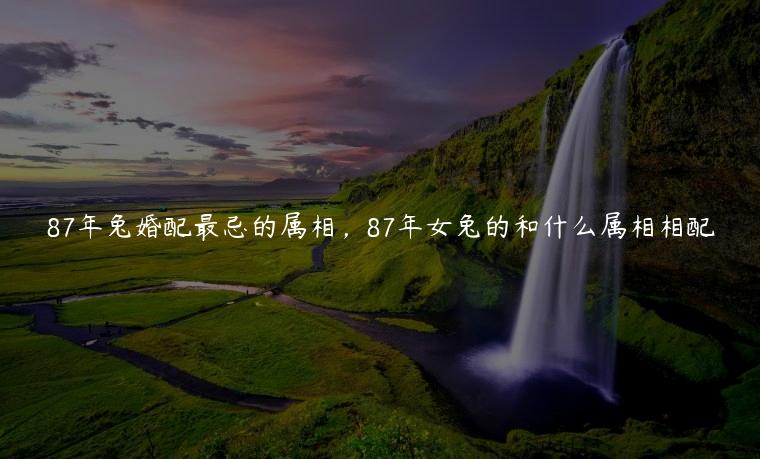 87年兔婚配最忌的属相，87年女兔的和什么属相相配